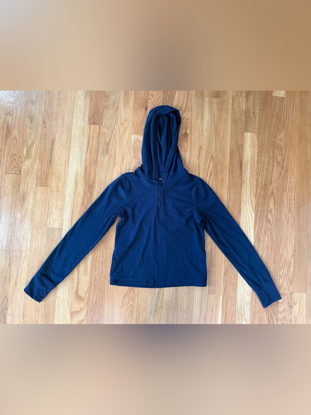 abercrombie kids Black Active wear Half-Zip Hooded Pullover